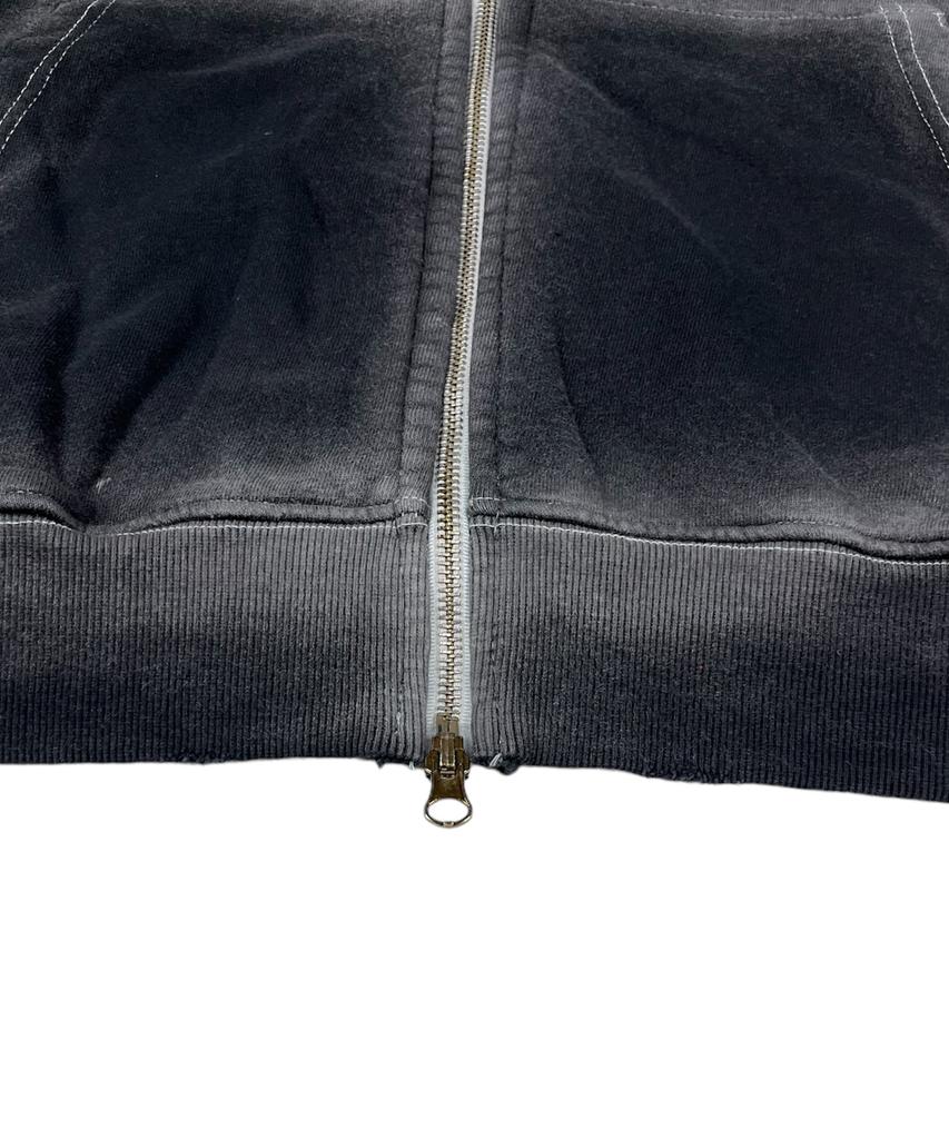 Sk8Er Rock Hölle Himmel Kreuz Vintage Sweat Kapuze Reißverschluss ((Schwarz))