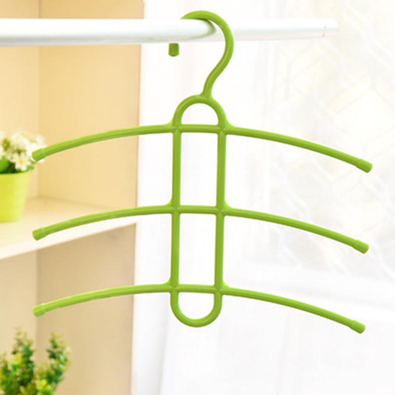 

1 шт. Пластиковая вешалка для одежды «Рыбий скелет», 3-слойная, многофункциональная, органайзер для гардероба, экономящая место, вешалка для одежды, противоскользящая стойка для одежды зелёный