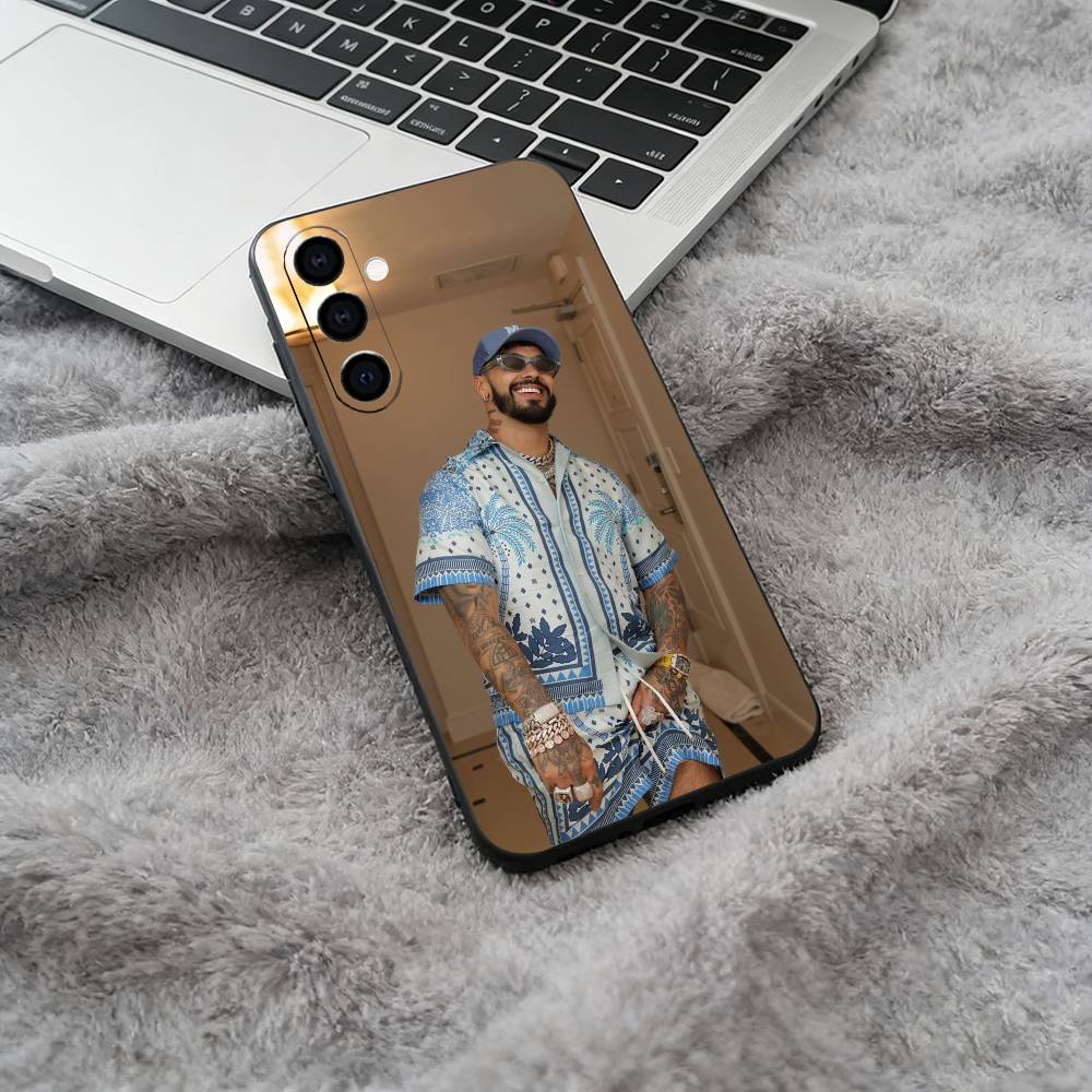 Latin Trap- A-Anuel- A-A Soft Silicone phone Case for Samsung Galaxy A73/A71/A72/A70/A53/A52/A51 - Black