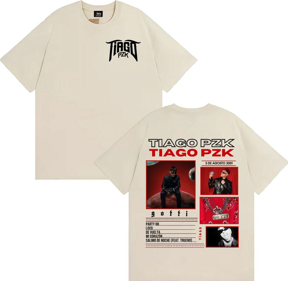Rapper Tiago Pzk New Album 2025 Graphic T-shirts Men Women Fashion Trending High Street T-shirt Casual Cotton Oversized T Shirts