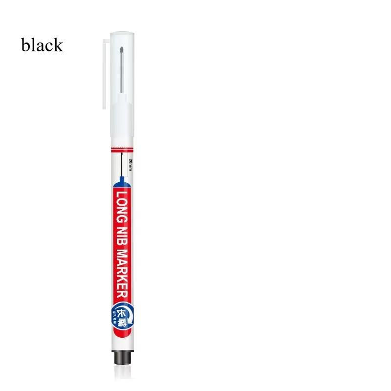 1pc Long Head Marker Marking Pen Permanent Paint Pen Set For Woodworking Decoration Deep Hole Marker Stationery Art Supplies