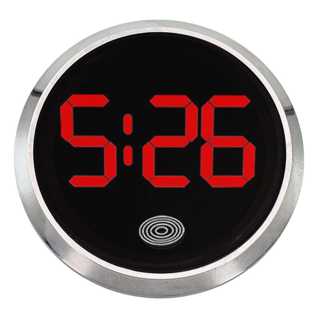 1pc Car Luminous Clock  Automobiles Internal Stick-On Mini Digital Watch Circular LED Electronic Watch Auto Interior Accessories