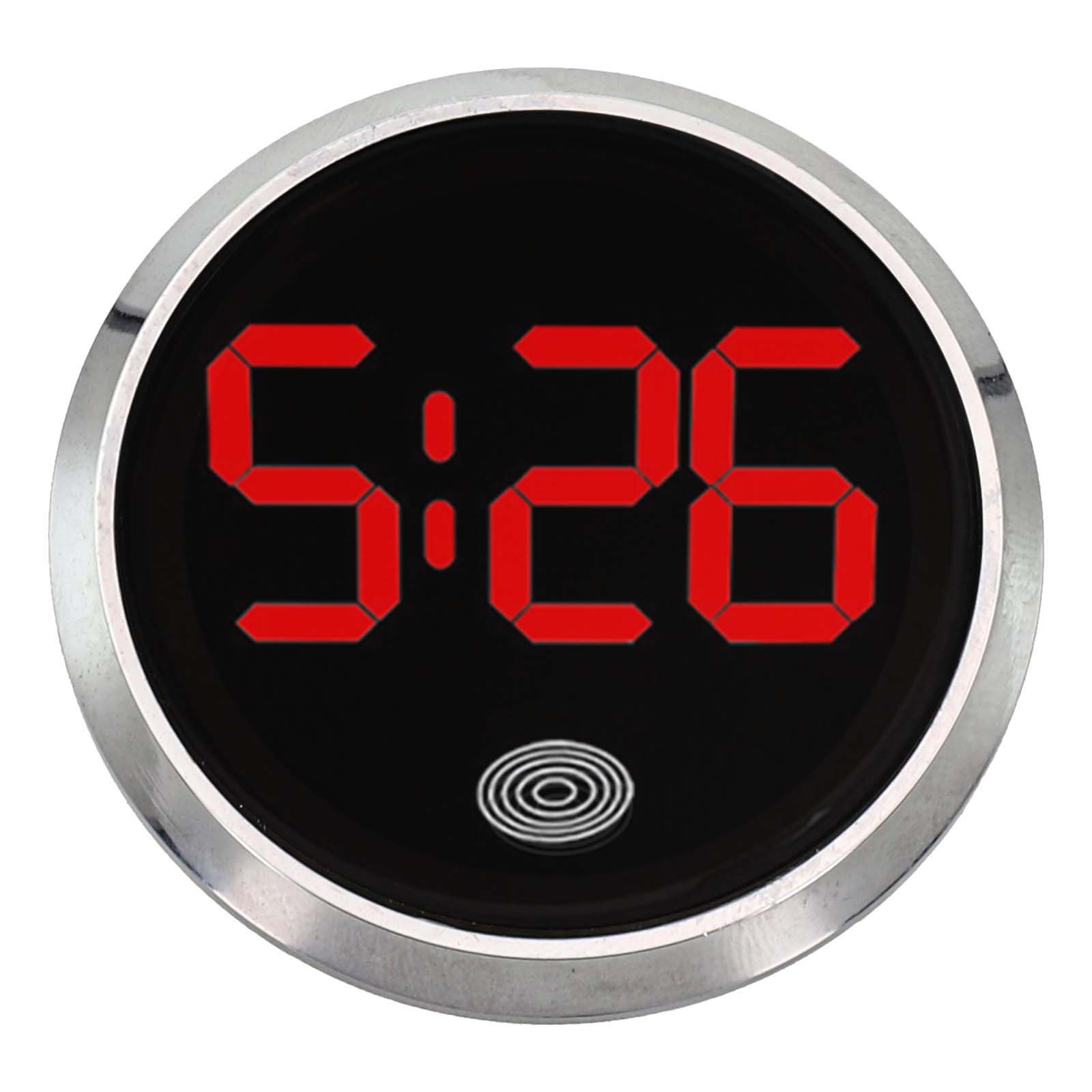 

1pc Car Luminous Clock Automobiles Internal Stick-On Mini Digital Watch Circular LED Electronic Watch Auto Interior Accessories