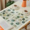VIKAMA 4PC Nordic Style Green Leaf Placemats Waterproof And Heat Insulating Home Dining Mats Ins Style Table Decoration