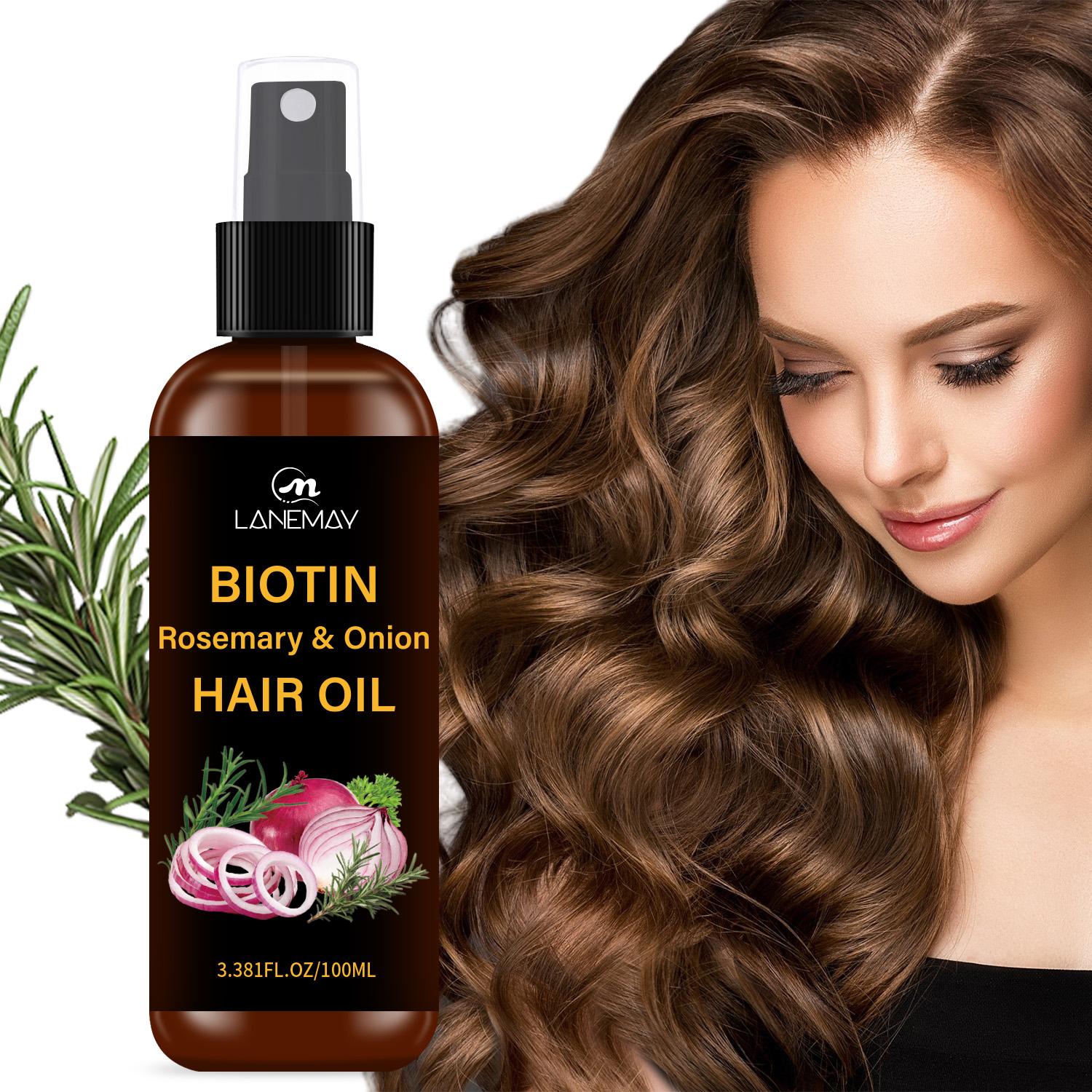

Biotin Rosemary & Onion Hair Oil-Nourishes And Strengthens Hair, Keep Hair Long Lasting Moisture-Suitable for all Hair Types, 100ml