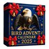 2025 Bird Advent Calendar 24 Days Realistic Acrylic Bird Ornaments Christmas Countdown Decor Gift for Bird Watchers & Nature Lovers