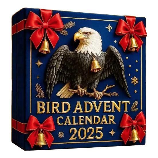 2025 Bird Advent Calendar 24 Days Realistic Acrylic Bird Ornaments Christmas Countdown Decor Gift for Bird Watchers & Nature Lovers
