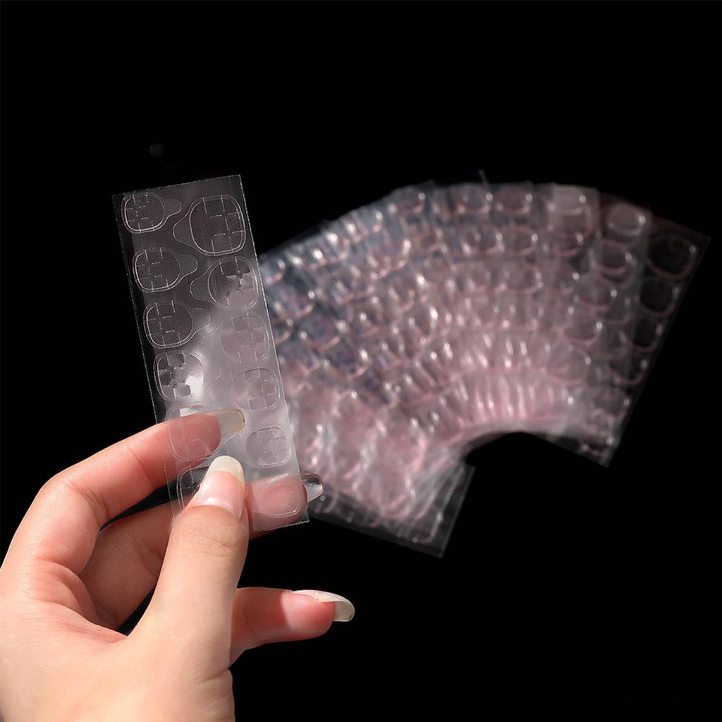 Waterproof Breathable Ultrathin Jelly Adhesive Tabs Nail Glue Sticker False Nail Tips Super Sticky Double Sided Tips