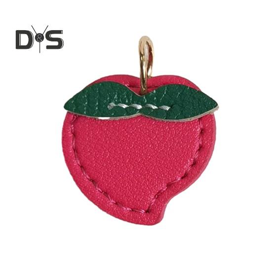 Bag Pendant Keychain Fruit Flower Leaf Shape Charm Keyring Bags Backpacks Phones Imitation Leather Keychain