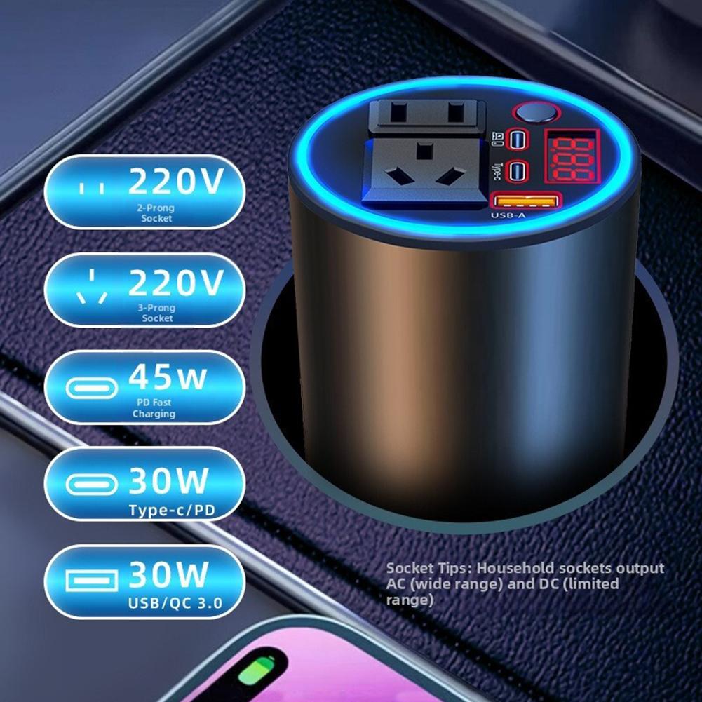 

For Rescue For Camping 12V To 110V Inverter Multi Device Charging Car Inverter USB AC Adapter Full-Bridge Inverter China Mainland