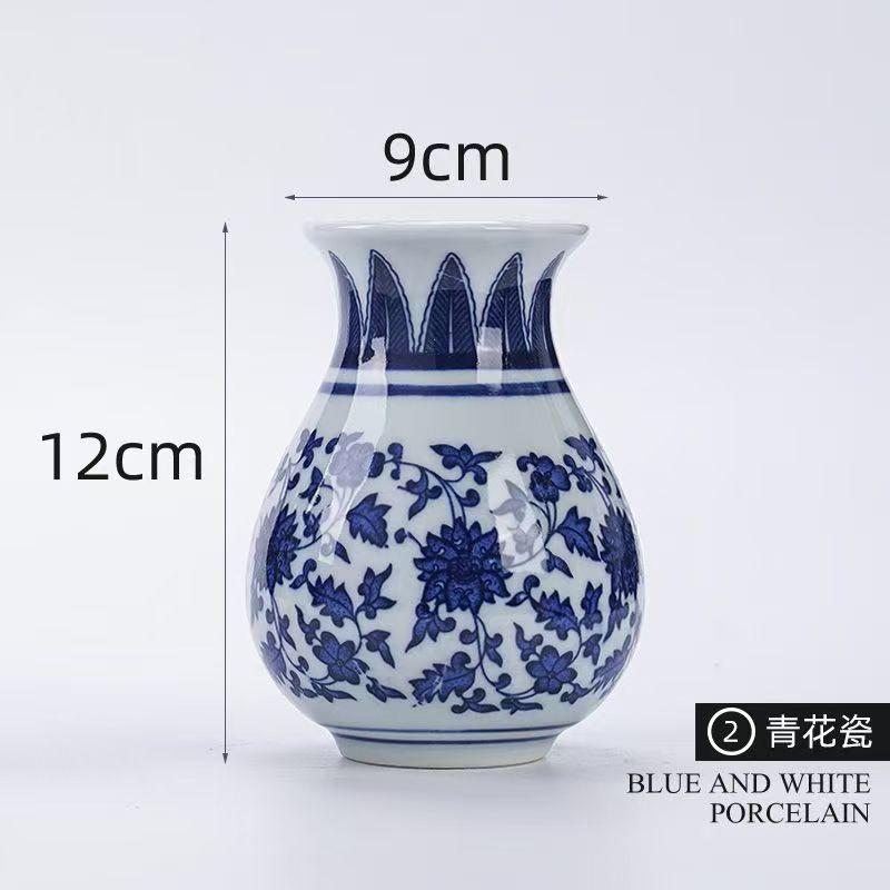 

Китайская ваза для цветов для дома Винтажная сине-белая фарфоровая ваза Керамическая ваза для цветов Украшение Антикварная Традиционная Futong Vase