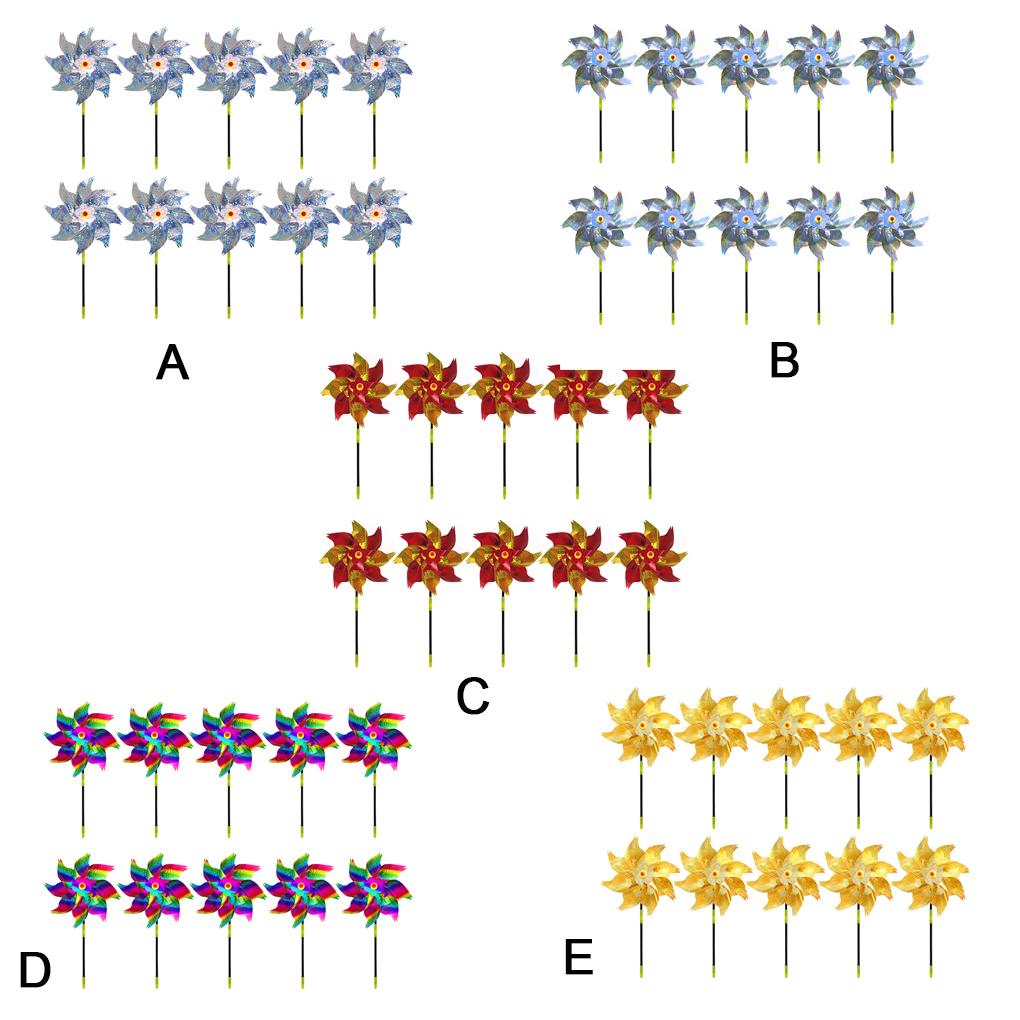 10piece Yard Windmill Bird Repeller Scare Birds Away Effectively Windmill Garden Bird Scare Pinwheel