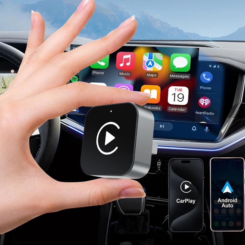 2 in 1 Wireless CarPlay Android Auto Adapter Carplay AI Box Convert Wired To Wireless Wireless CarPlay Adapter for Factory Wired