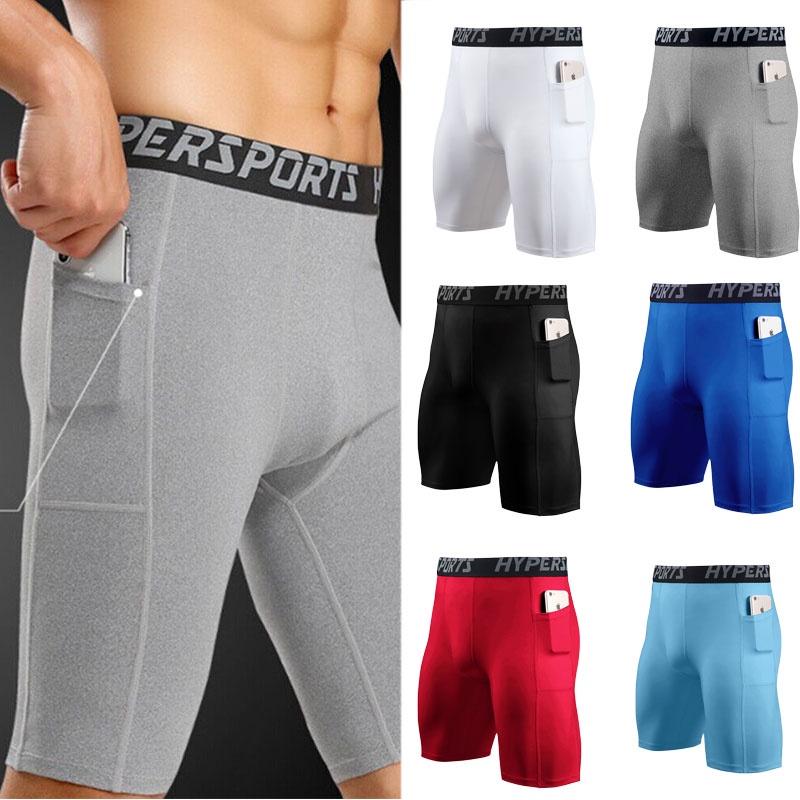 Men's Funktions Compression Shorts For Fitness And Sports Moisture-wicking Polyester Fabric Mid-length