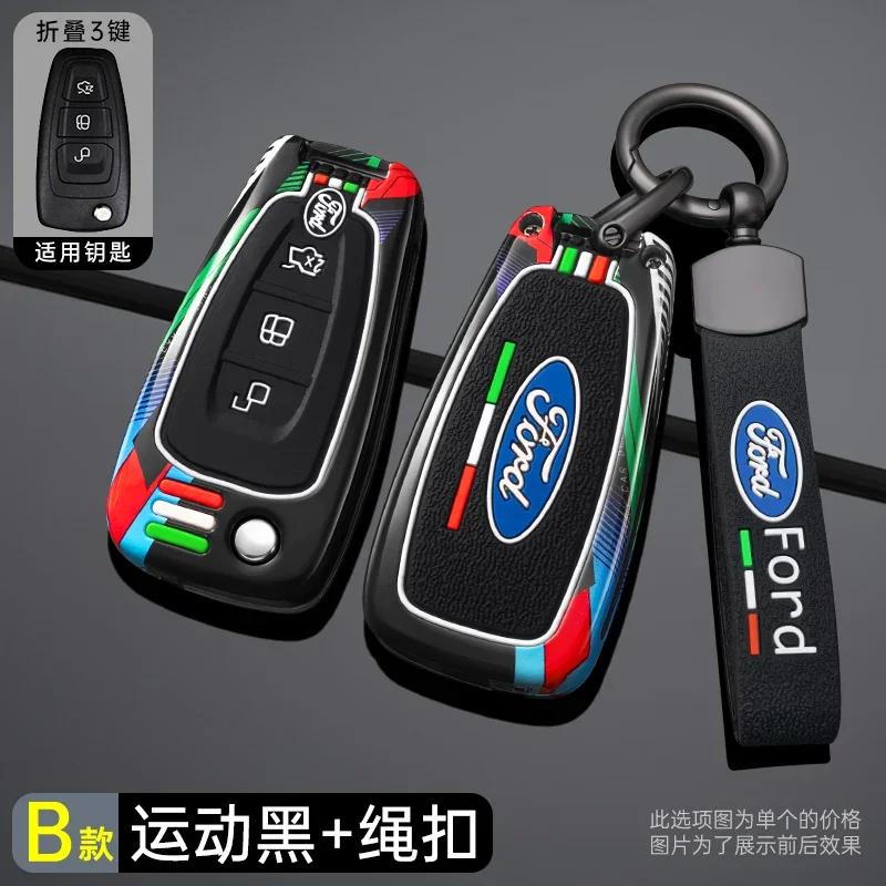 Car Sticker Car Sticker 2025 Hot Car Key Case Fob Cover Holder Shell For Ford Ranger C-Max S-Max Focus Galaxy Mondeo Transit Tou