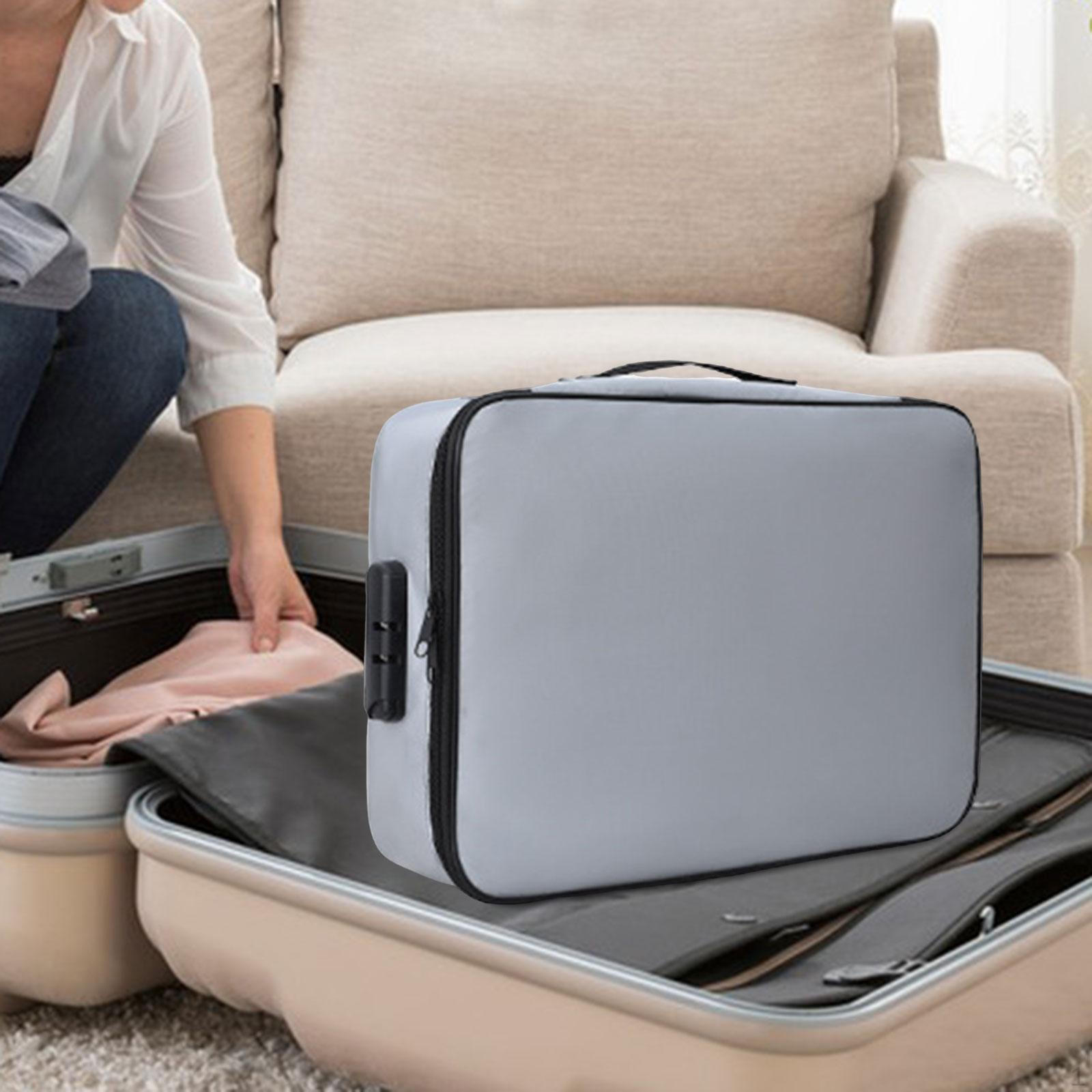 

Огнестойкая сумка для документов, 3-слойный чехол для нескольких карточек, вода и сумки Gray with lock