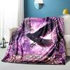 1PC Custom Name Ethereal Raven Purple Grove Flannel Blankets Patterns Throw Blanket All-Season Soft Gift for Couch, Bed, Camping Gifts