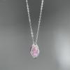 2026 Pink Marquise High-Carbon Diamond Necklace for Women - S925 Sterling Silver Clavicle Chain, Everyday Wear, Colorfast.