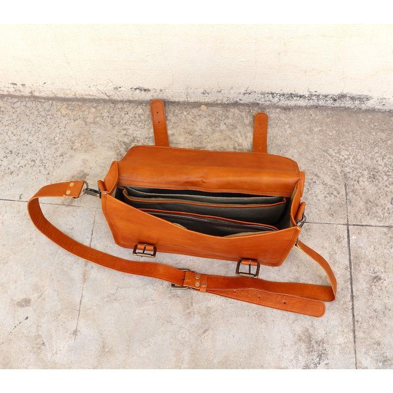 LEATHER BRIEFCASE, Large MESSENGER Bag, Laptop Briefcase, Laptop Bag Women, Personalized Unisex Laptop Canvas Bag Christmas Gift Ideas