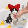 Wiederverwendbare Katzen-Bade-Duschhaube Wasserdichte Hunde-Badehut Haustier Herzform Baden Ohrabdeckung Haustier-Spa