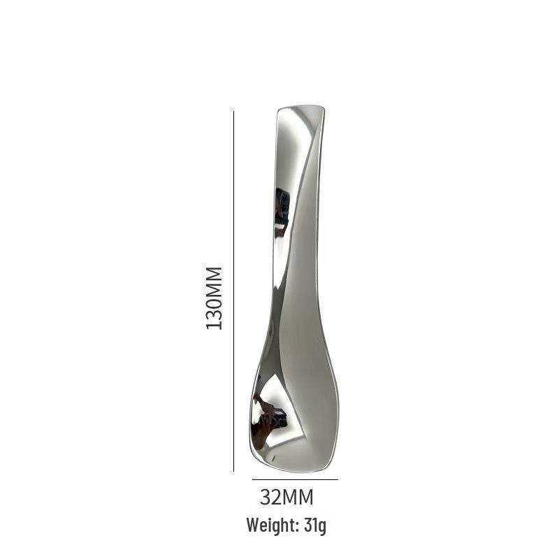 316 Food Grade Stainless Steel Chinese-Style Baby Spoon for Feeding and Drinking - Thickened and Durable with High-Quality Finish