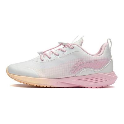 LiNing Comfortable Sports Running Shoes Kids Sneakers Pink White YKFS098-4