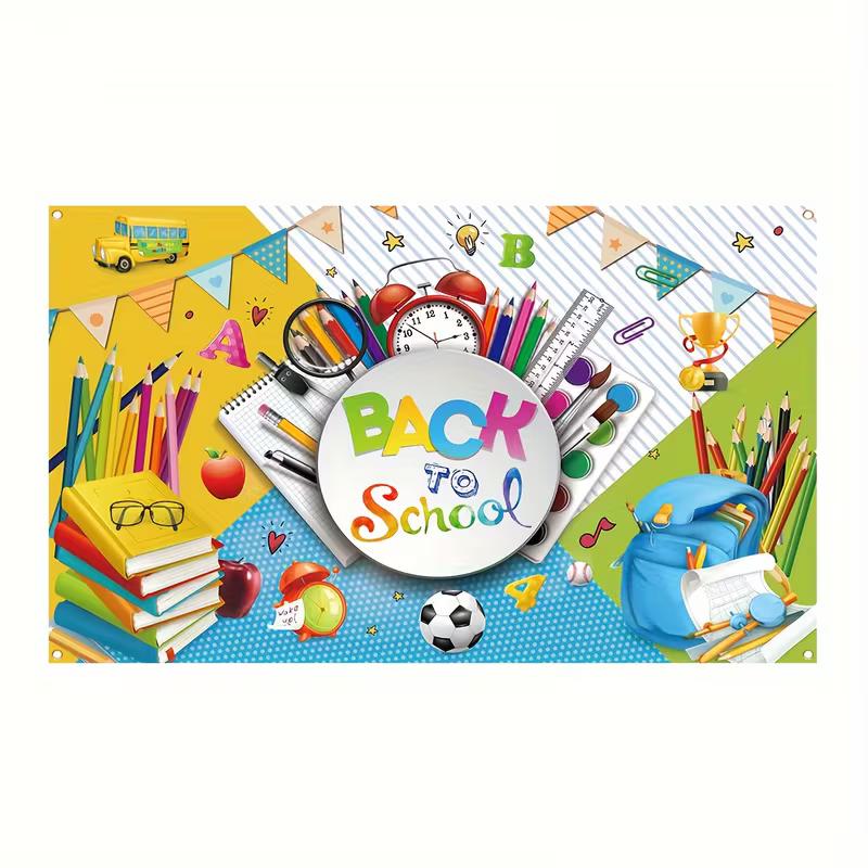 Vibrant School Theme Banner, Back To School Photo Booth Decor