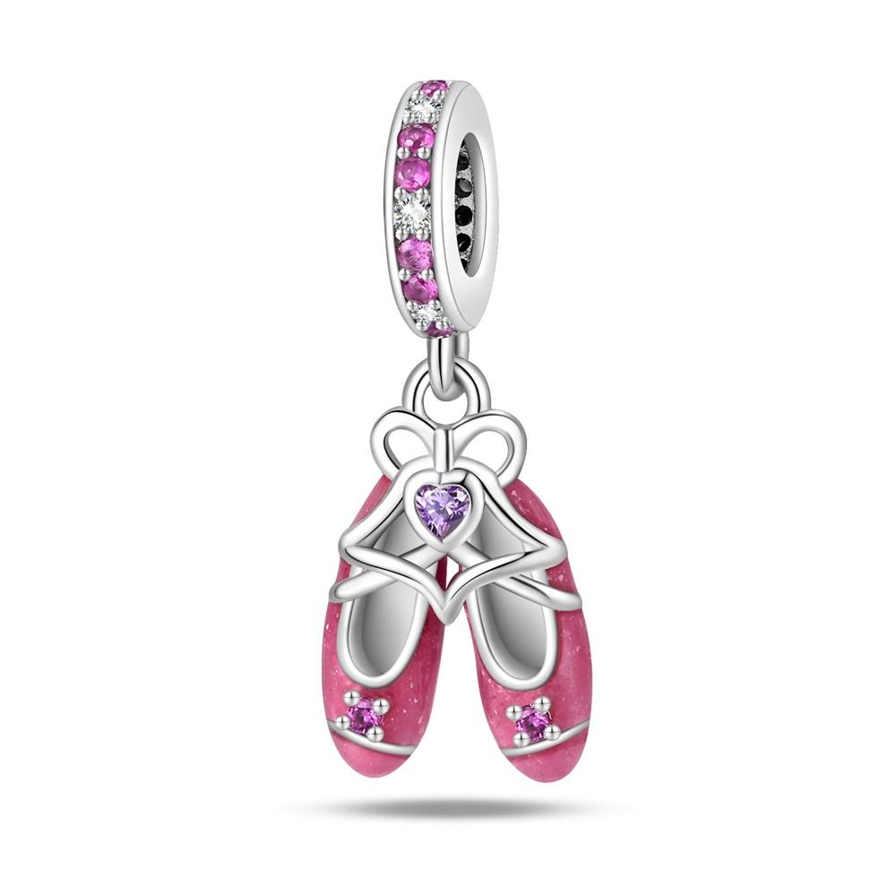 Argento 925 Tacchi Alti Rossi Scarpe da Ginnastica Dorate Trofeo di Calcio Braccialetto Charms Negozio di Regali Serie Scarpe