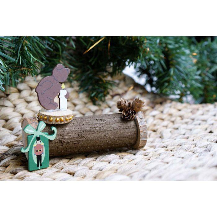 Décors en bois - MegaCrea DIY - Thomas - Multicolore - 8 pièces - 2,5 à 4 cm