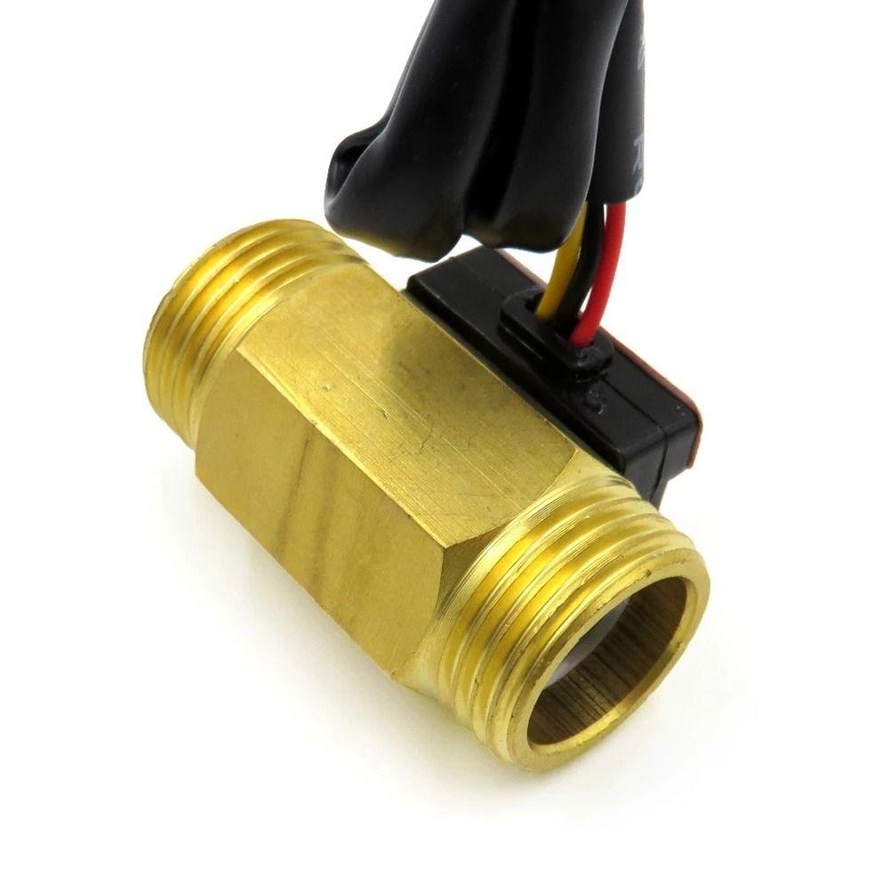 Efficient 50mm Long 1-30L/min G3/4 DN20 Counter Indicator Flowmeter Hall Effect Water Flow Sensor