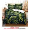 Quilt Duvet Cover Bedding Set Pillowcase Linens Green Plant 3D Queen King Size Double Bed Full Single 220x240 200x200 Bedroom
