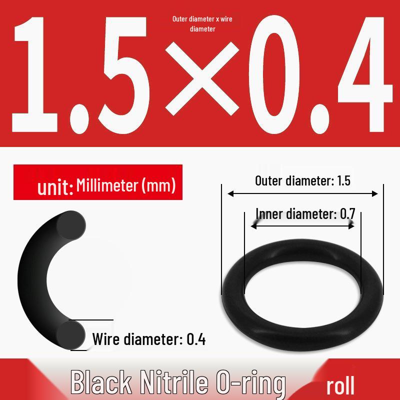 Durable Nitrile Rubber O-Ring, Wire Diameters 0.4-0.8mm, Waterproof & Wear-resistant Sealing Ring