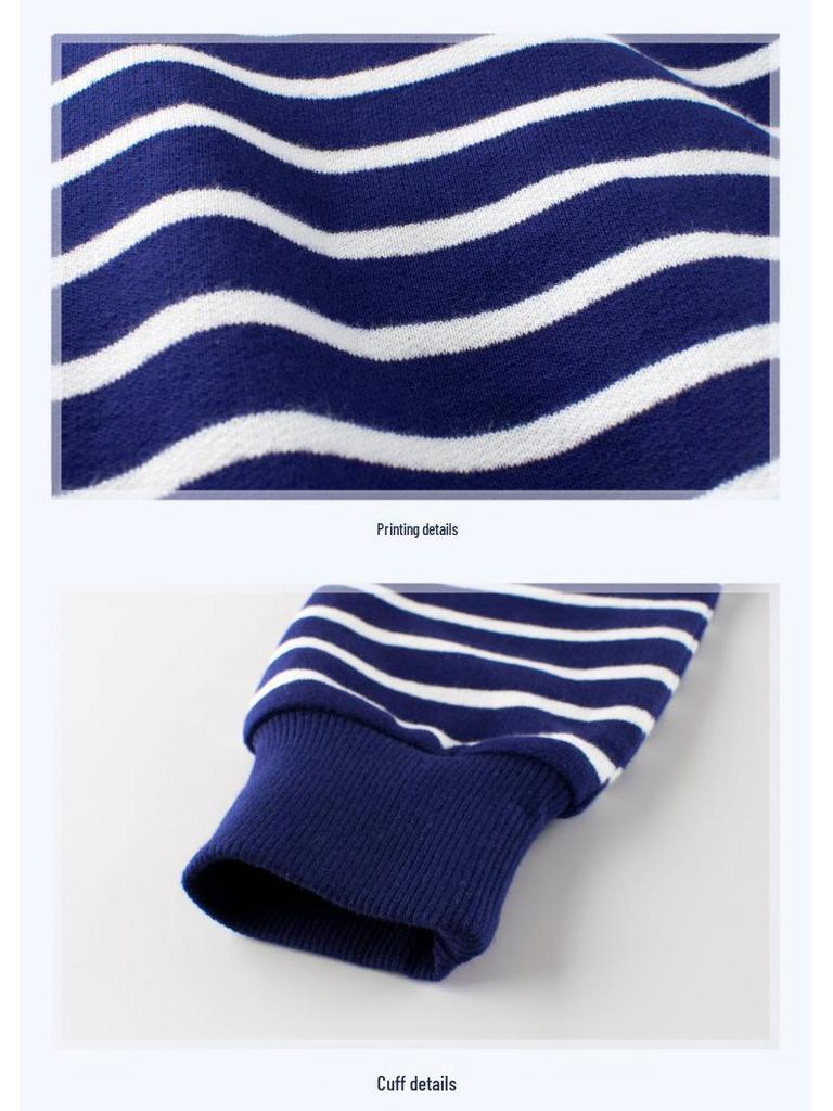 27kids Gestreiftes Herbst 2024 Kinder-Sweatshirt - Einteilige Babykleidung