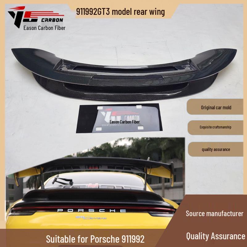 Fits Porsche 911/992 GT3 (2019+) Carbon Fiber Rear Wing & Spoiler