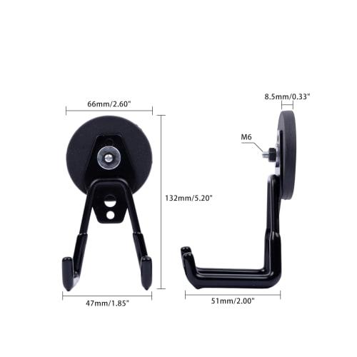 HFS(R) Super Strong Magnetic Hooks, 66mm Diameter, 20kg Vertical Adsorption Force, 2-Piece Set for Wall Mounting