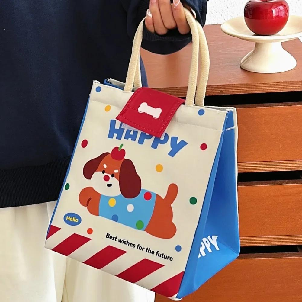 Lunch Tote Bag Student Hand-Held Aluminum Foil Insulated Lunch Box Bento Bag Large Capacity Lunch Box Tote Bag