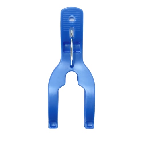 Towa Sangyo Heavy-Duty Neosul Wide Pole Clothespins, White/Blue, Approx. 4.4 X 3.4 X 9cm, Pack of 10