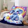 1pc Elephant Printing Lightweight Flannel Blanket, Comfortable and Warm Blanket, for Camping Sofa Bed and Couch Office, in All Seasons
