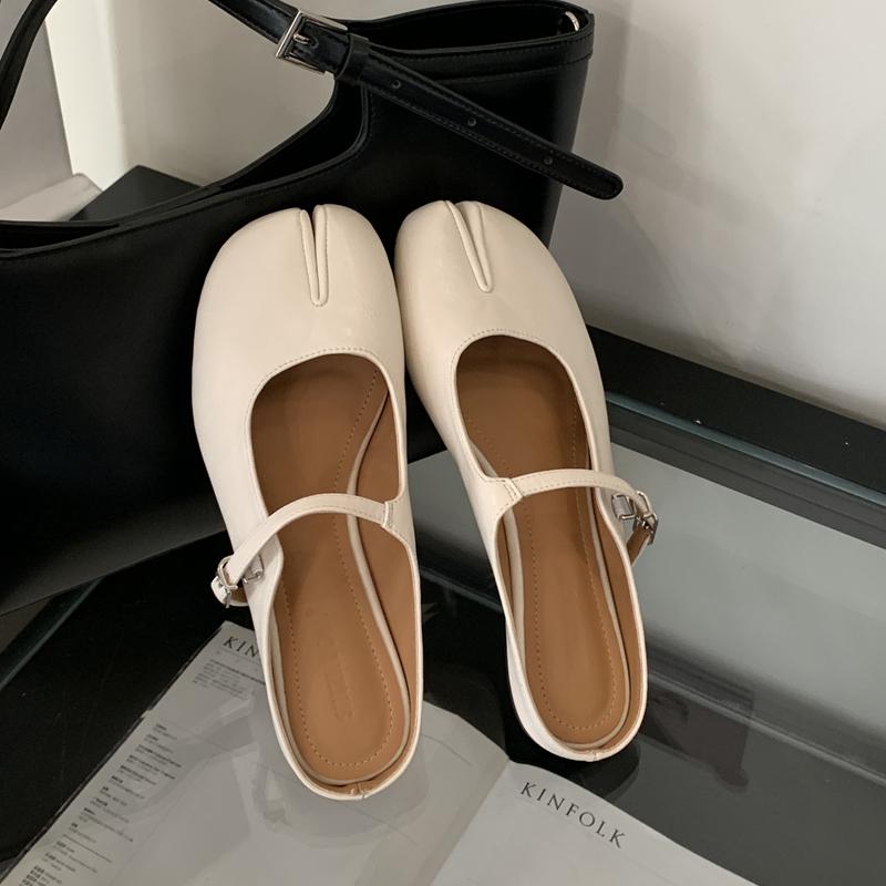 Fashion SUOJIALUN 2025 Summer New Women Slipper Fashion Split Toe Flat Heel Slip On Mules Shoes Soft Outdoor Casual Dress Sandal Slide