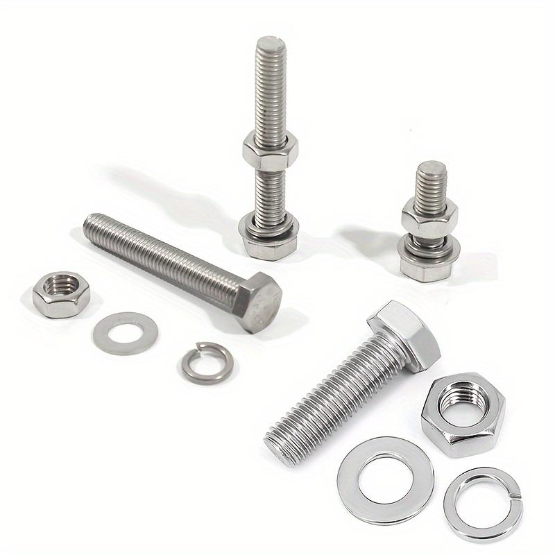 M6 M8 M10 "High-Strength Hex Bolt Set with Nuts & Washers – Durable Stainless Steel Fastener Kit for Industrial & DIY Projects