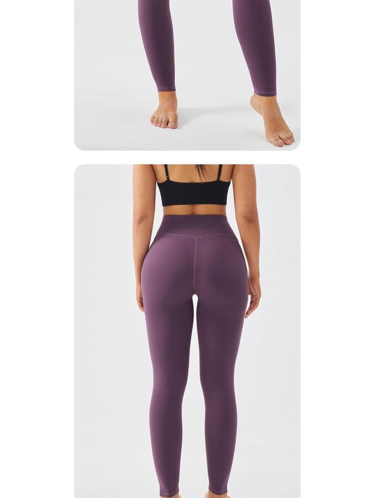 Meiyang Women's High Waist Peach Lift Yoga Pants - Tummy Control & Shark Skin Feel Fitness Leggings