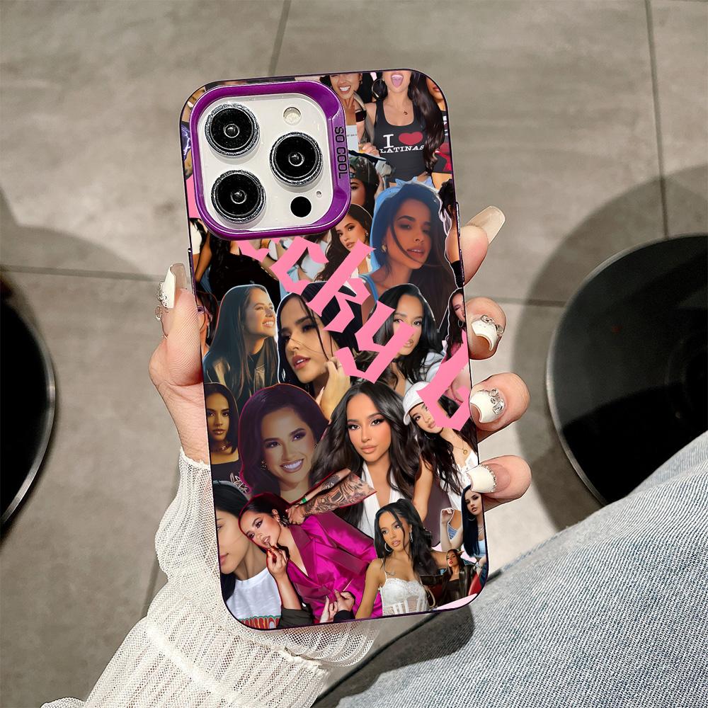 Fashion Becky G Purple Translucent Mobile Phone Case for iPhone 17 16 15 14 13 12 11 X XR XS Air Pro Max Plus Colorful Cover