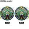 Acrylic Peacock Stained Glass Style Suncatcher, Vibrant Feather Window Hanging Ornament for Art and Animal Lovers
