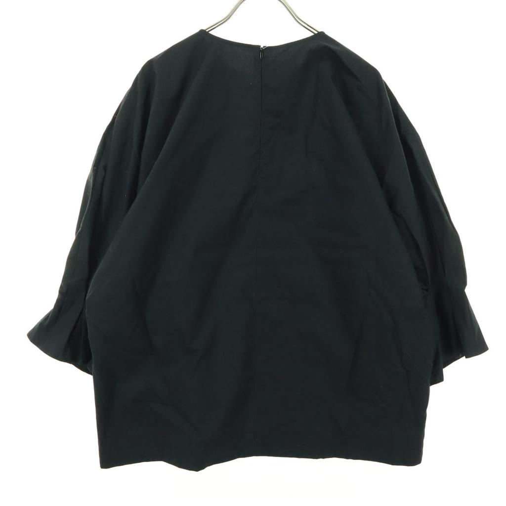 unused Whim Gazette made in Japan 7 minutes sleeve blouse F black Women Used