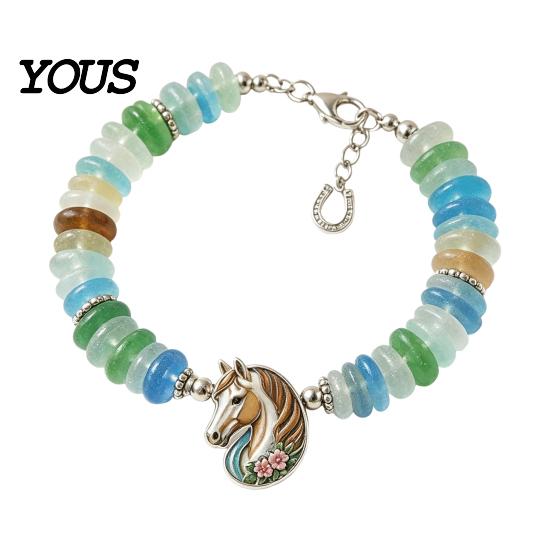 Glasperlen Wal Armband Meeressegen Armband, Glaube und Hoffnung Tier Anhänger Verstellbar Strandurlaub Zubehör Meeresinspiriertes Armband,