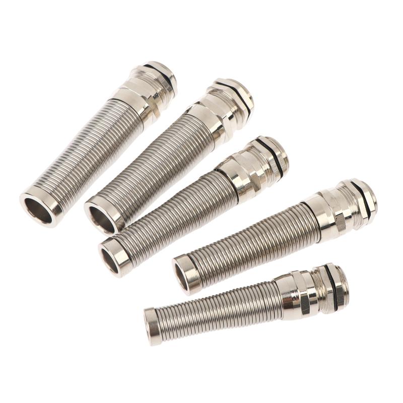Electrical Nickel Plated Brass Cable Gland Waterproof Strain Relief Anti Bending for 8mm10mm Wire Clips Offices