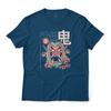 Röd japansk Yokai-demon Estetisk Grafisk Konst T-shirt Fin Jersey Nyhet T-shirt
