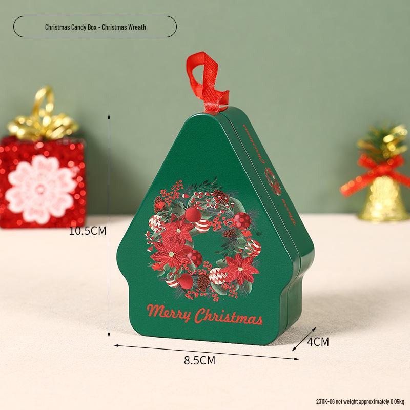 Christmas Gingerbread Man & Santa Claus Tin Cookie and Candy Storage Box