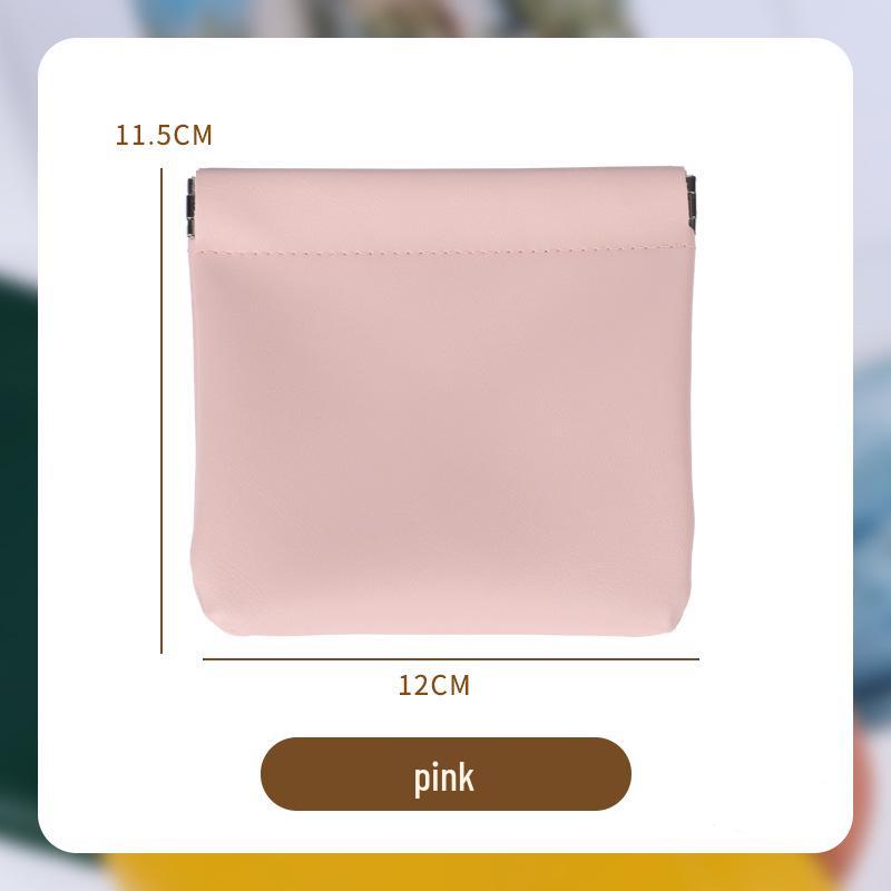 Automatic Cosmetic Storage Pouch with Spring Clip for Cables, Earphones, and Lipstick