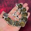 Ammonite Fossil 925 Solid Sterling Silver Necklace with Adjustable Chain, Handmade Gemstone Jewelry Necklace Gift For Her